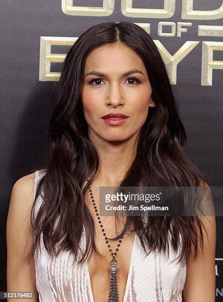 Actress Elodie Yung attends the "Gods Of Egypt" New York premiere at AMC Loews Lincoln Square 13 on February 24, 2016 in New York City.
