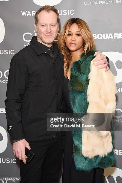 Eve and guest attend the Warner Music Group & Ciroc Vodka Brit Awards after party at Freemasons Hall on February 24, 2016 in London, England.