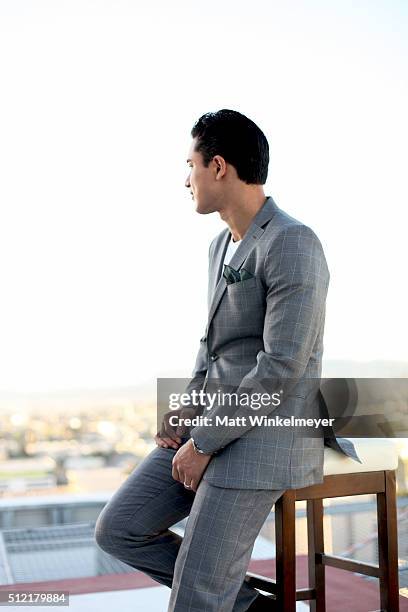 Actor/TV Personality Mario Lopez poses during a photo shoot for LaPalme Magazine at The Emerson on February 24, 2016 in Los Angeles, California.