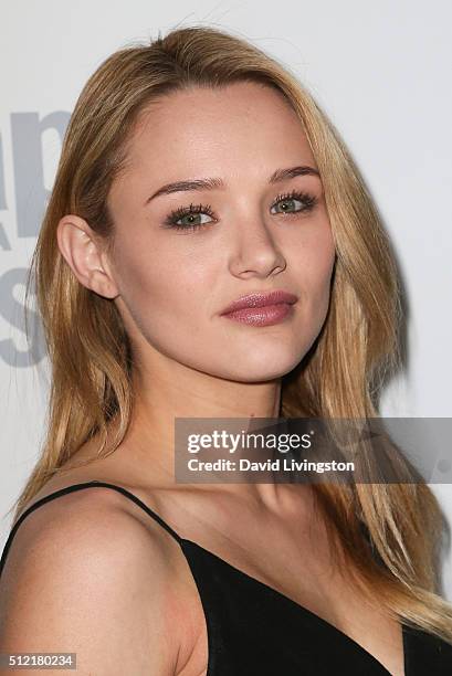 Actress Hunter King arrives at the 40th Anniversary of the Soap Opera Digest at The Argyle on February 24, 2016 in Hollywood, California.