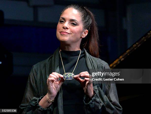 Personality Soledad O'Brien speaks onstage during Global Green USA's 13th annual pre-Oscar party at Mr. C Beverly Hills on February 24, 2016 in Los...