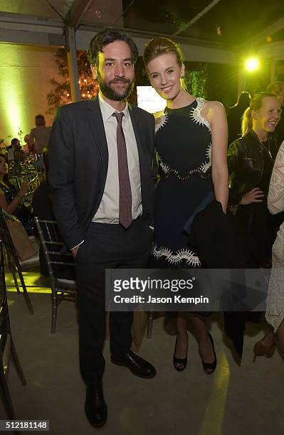 Josh Radnor and Maggie Grace attend Global Green USA's 13th Annual Pre-Oscar Party at Mr. C Beverly Hills on February 24, 2016 in Beverly Hills,...