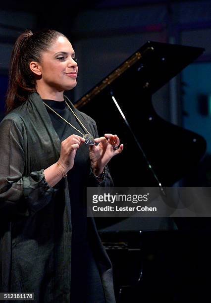 Personality Soledad O'Brien speaks onstage during Global Green USA's 13th annual pre-Oscar party at Mr. C Beverly Hills on February 24, 2016 in Los...