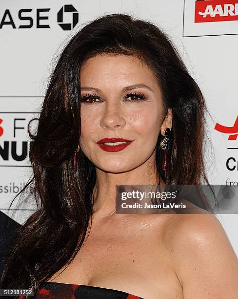 Actress Catherine Zeta-Jones attends the 15th annual Movies For Grownups Awards at the Beverly Wilshire Four Seasons Hotel on February 8, 2016 in...