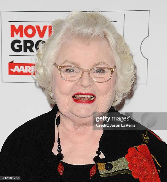 Actress June Squibb attends the 15th annual Movies For Grownups Awards at the Beverly Wilshire Four Seasons Hotel on February 8, 2016 in Beverly...