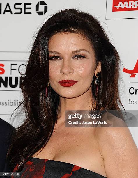 Actress Catherine Zeta-Jones attends the 15th annual Movies For Grownups Awards at the Beverly Wilshire Four Seasons Hotel on February 8, 2016 in...