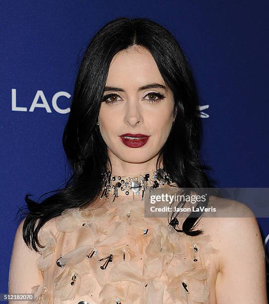 Actress Krysten Ritter attends the 18th Costume Designers Guild Awards at The Beverly Hilton Hotel on February 23, 2016 in Beverly Hills, California.