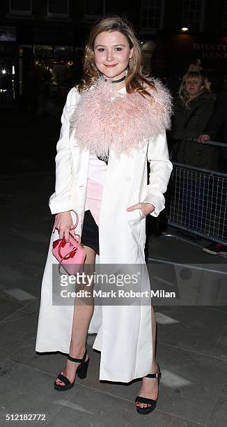 Amber Atherton attending the The Brit Awards, Warner Music Group After Party on February 24, 2016 in London, England.