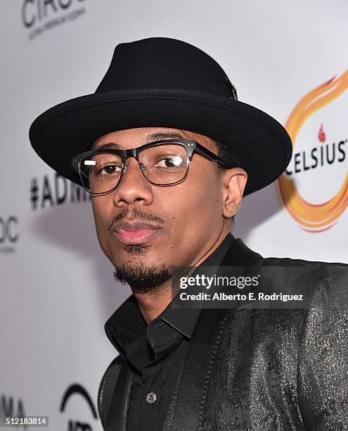 Personality Nick Cannon attends the ALL Def Movie Awards at Lure Nightclub on February 24, 2016 in Hollywood, California.