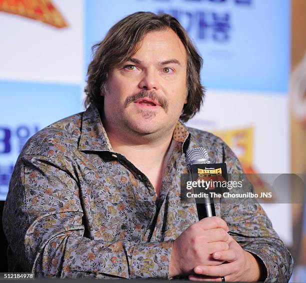 Jack Black attends the movie "Kung Fu Panda 3" press conference at Conrad Seoul on January 21, 2016 in Seoul, South Korea.