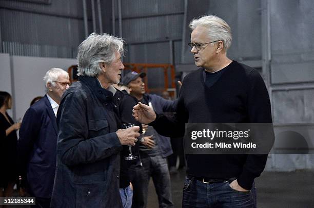 Musician Roger Waters and actor Tim Robbins attend in celebration of the release of the Limited Edition box set of the film "Roger Waters The Wall",...