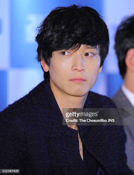 Kang Dong-won attends the movie "A Violent Prosecutor" press premiere at COEX on January 25, 2016 in Seoul, South Korea.