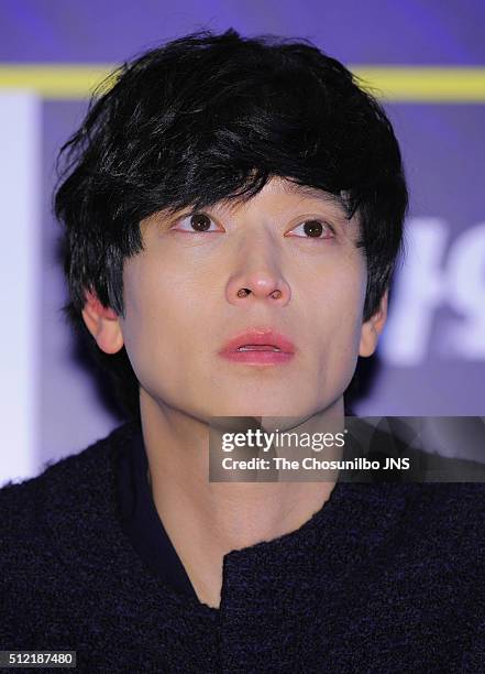 Kang Dong-won attends the movie "A Violent Prosecutor" press premiere at COEX on January 25, 2016 in Seoul, South Korea.