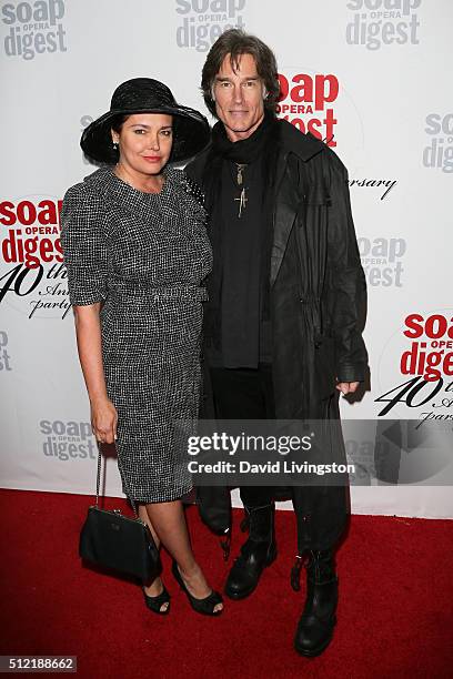 Devin DeVasquez and Ronn Moss arrive at the 40th Anniversary of the Soap Opera Digest at The Argyle on February 24, 2016 in Hollywood, California.