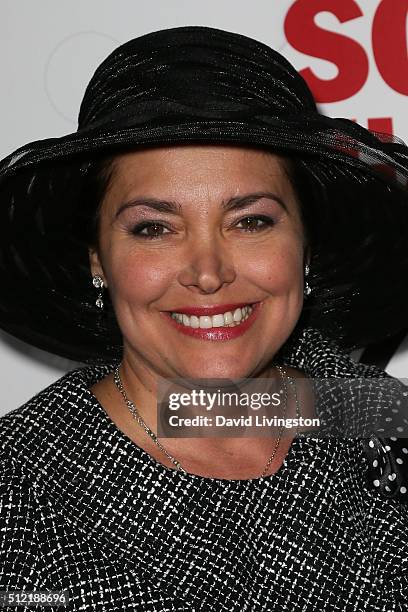 Model Devin DeVasquez arrives at the 40th Anniversary of the Soap Opera Digest at The Argyle on February 24, 2016 in Hollywood, California.