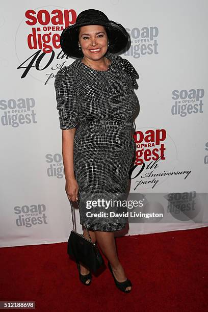 Model Devin DeVasquez arrives at the 40th Anniversary of the Soap Opera Digest at The Argyle on February 24, 2016 in Hollywood, California.