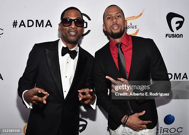 Actors Tony Rock and Affion Crockett attend the ALL Def Movie Awards at Lure Nightclub on February 24, 2016 in Hollywood, California.