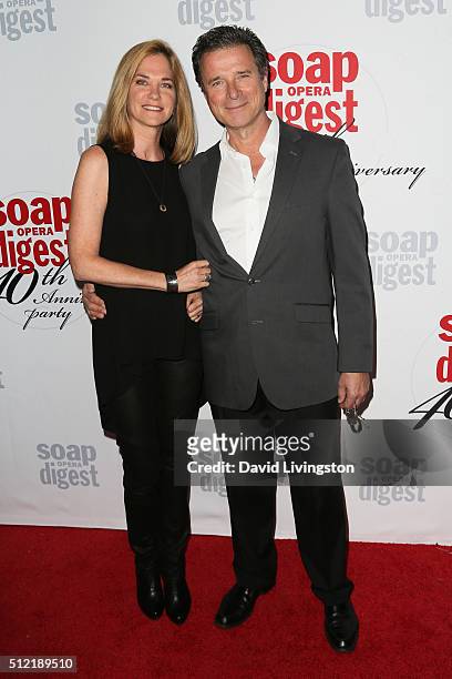 Kassie DePaiva and James DePaiva arrive at the 40th Anniversary of the Soap Opera Digest at The Argyle on February 24, 2016 in Hollywood, California.