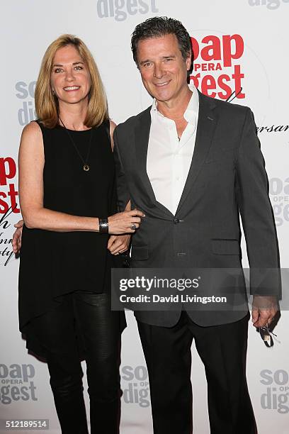 Kassie DePaiva and James DePaiva arrive at the 40th Anniversary of the Soap Opera Digest at The Argyle on February 24, 2016 in Hollywood, California.