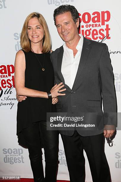 Kassie DePaiva and James DePaiva arrive at the 40th Anniversary of the Soap Opera Digest at The Argyle on February 24, 2016 in Hollywood, California.