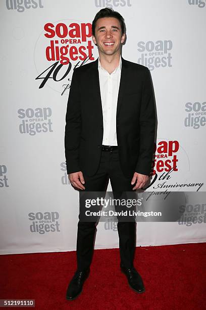 Actor Billy Flynn arrives at the 40th Anniversary of the Soap Opera Digest at The Argyle on February 24, 2016 in Hollywood, California.