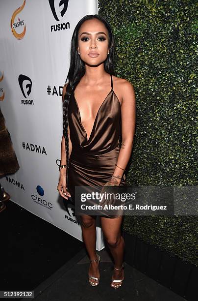 Actress Karrueche Tran attends the ALL Def Movie Awards at Lure Nightclub on February 24, 2016 in Hollywood, California.