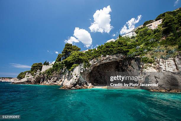 cave near dubrovnik - dubrovnik fotografías e imágenes de stock