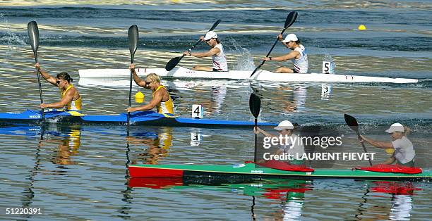 Bulgarian Delyana Dacheva and Bonka Pindzheva compete with Sewdish Sofia Paldanius and Anna Karlsson and Japanese Shinobu Kitamoto and Yumiko Suzuki...