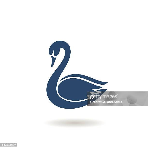 illustrations, cliparts, dessins animés et icônes de icône de swan - swan