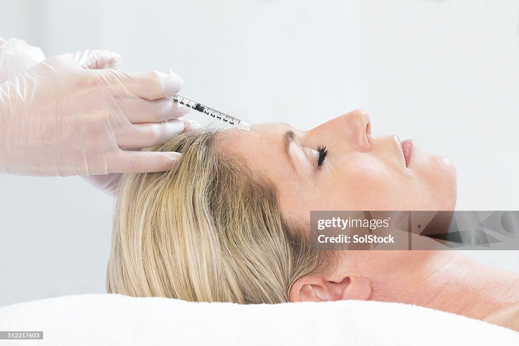 Woman Receiving Botox Injection