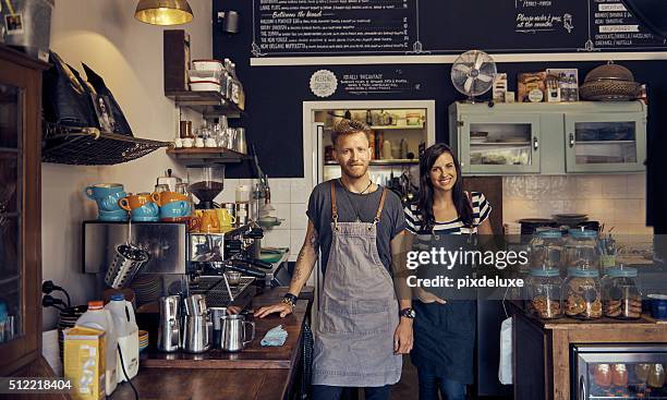 we serve only the best - coffee shop owner stock pictures, royalty-free photos & images