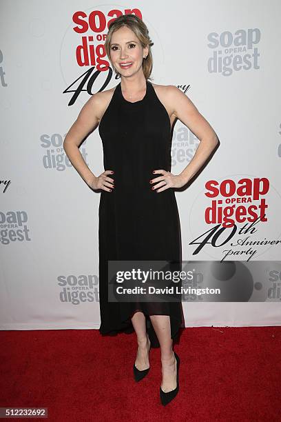 Actress Ashley Jones arrives at the 40th Anniversary of the Soap Opera Digest at The Argyle on February 24, 2016 in Hollywood, California.