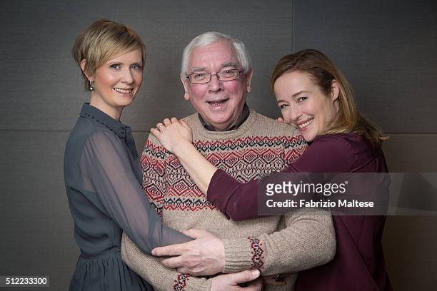 Director Terence Davies and actresses Cynthia Nixon and Jennifer Ehle are photographed for The Hollywood Reporter on February 15, 2016 in Berlin,...