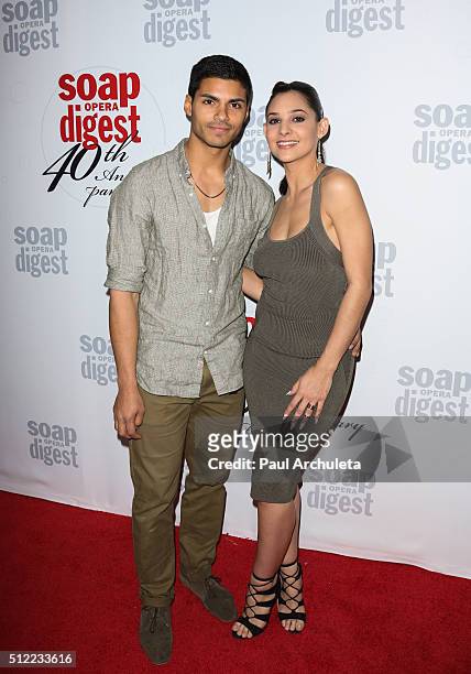 Actors Marlon Aquino and Camila Banus attend Soap Opera Digest's 40th Anniversary celebration at The Argyle on February 24, 2016 in Hollywood,...