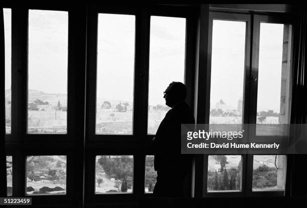 Secretary of State Henry Kissinger at the King David Hotel September 1, 1975 in Jerusalem, Israel.