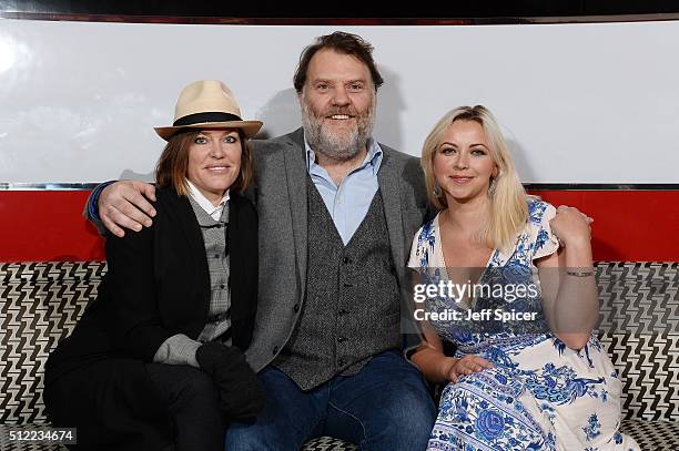 Singers Cerys Matthews, Bryn Terfel and Charlotte Church at the Launch of The Programme For Festival Of Voice Cardiff 2016 at Bar American on...