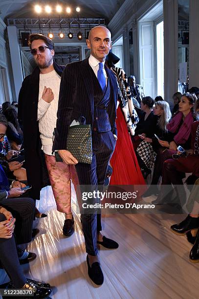 Enzo Miccio attends the Luisa Beccaria show during Milan Fashion Week Fall/Winter 2016/17 on February 25, 2016 in Milan, Italy.