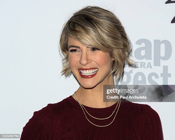 Actress Linsey Godfrey attends Soap Opera Digest's 40th Anniversary celebration at The Argyle on February 24, 2016 in Hollywood, California.