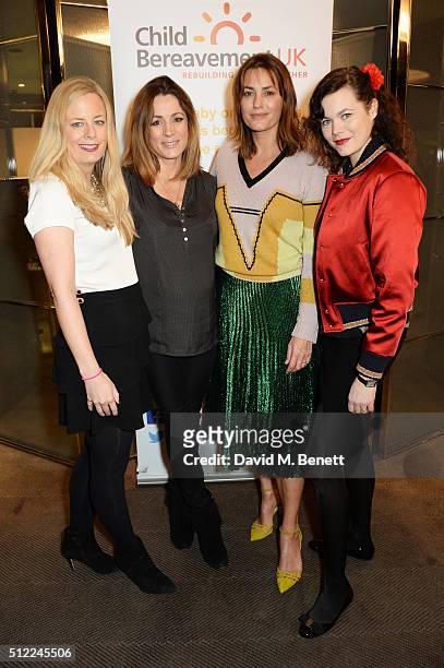 Astrid Harbord, Natalie Pinkham, Yasmin Le Bon and Jasmine Guinness attend a Ladies' Winter Lunch in aid of Child Bereavement UK at The Bulgari Hotel...
