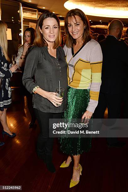 Natalie Pinkham and Yasmin Le Bon attend a Ladies' Winter Lunch in aid of Child Bereavement UK at The Bulgari Hotel on February 25, 2016 in London,...