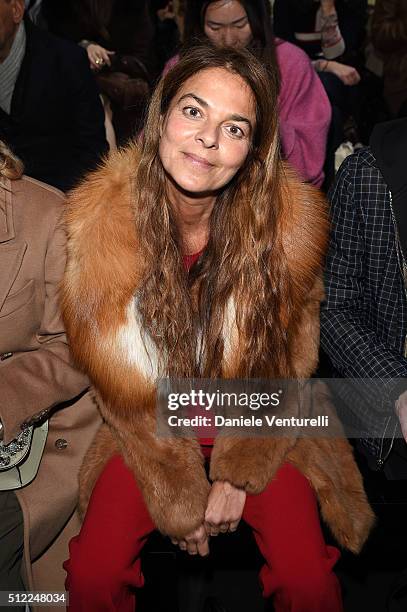 Christina Lucchini attends the Anteprima show during Milan Fashion Week Fall/Winter 2016/17 on February 25, 2016 in Milan, Italy.