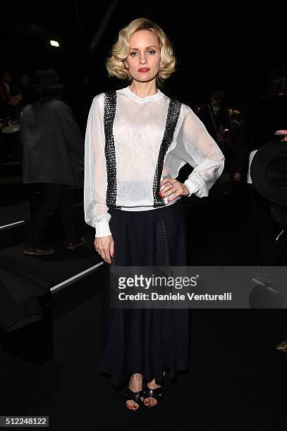 Justine Mattera attends the Anteprima show during Milan Fashion Week Fall/Winter 2016/17 on February 25, 2016 in Milan, Italy.