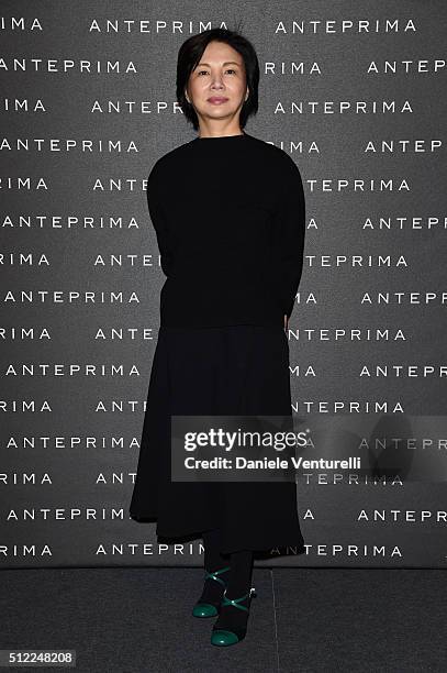 Designer Izumi Ogino attends the Anteprima show during Milan Fashion Week Fall/Winter 2016/17 on February 25, 2016 in Milan, Italy.