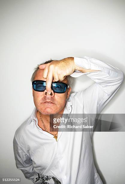 Artist Damien Hirst is photographed for the Observer on September 14, 2010 in London, England.