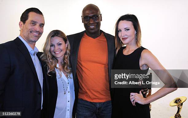 Actors Johnathon Schaech, Clare Kramer, Lance Reddick and Brianne Davis read the Nominations for the 42nd Annual Saturn Awards held at Geek Nation...