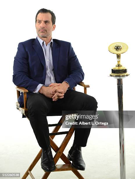 Actor Johnathon Schaech reads the Nominations for the 42nd Annual Saturn Awards held at Geek Nation Studios on February 11, 2016 in Van Nuys,...