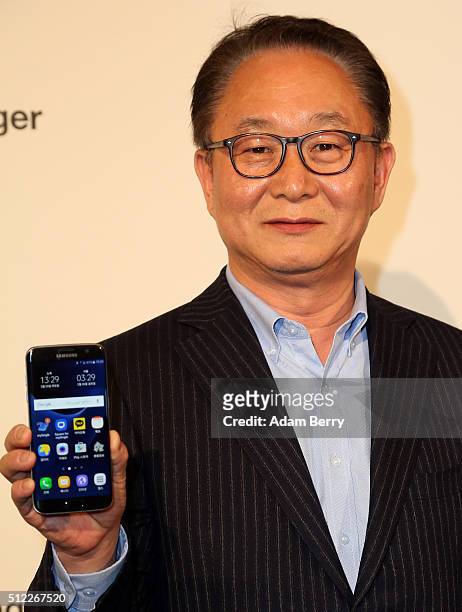 Young Hoon Eom arrives for the presentation of the first Axel Springer Award on February 25, 2016 in Berlin, Germany.