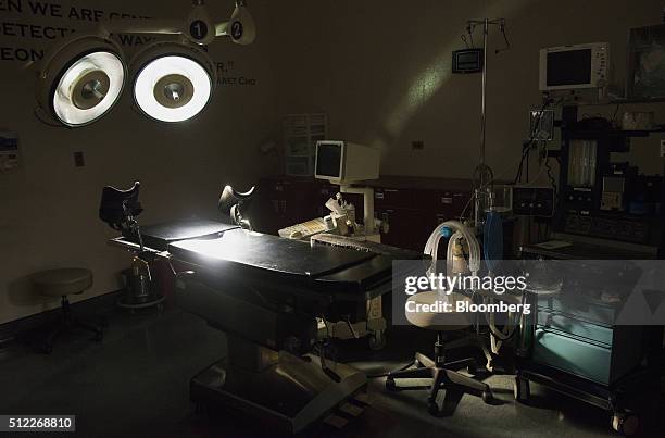 Medical equipment is seen in an operating room at the Whole Woman's Health abortion clinic in San Antonio, Texas, on Tuesday, Feb. 16, 2016. The...