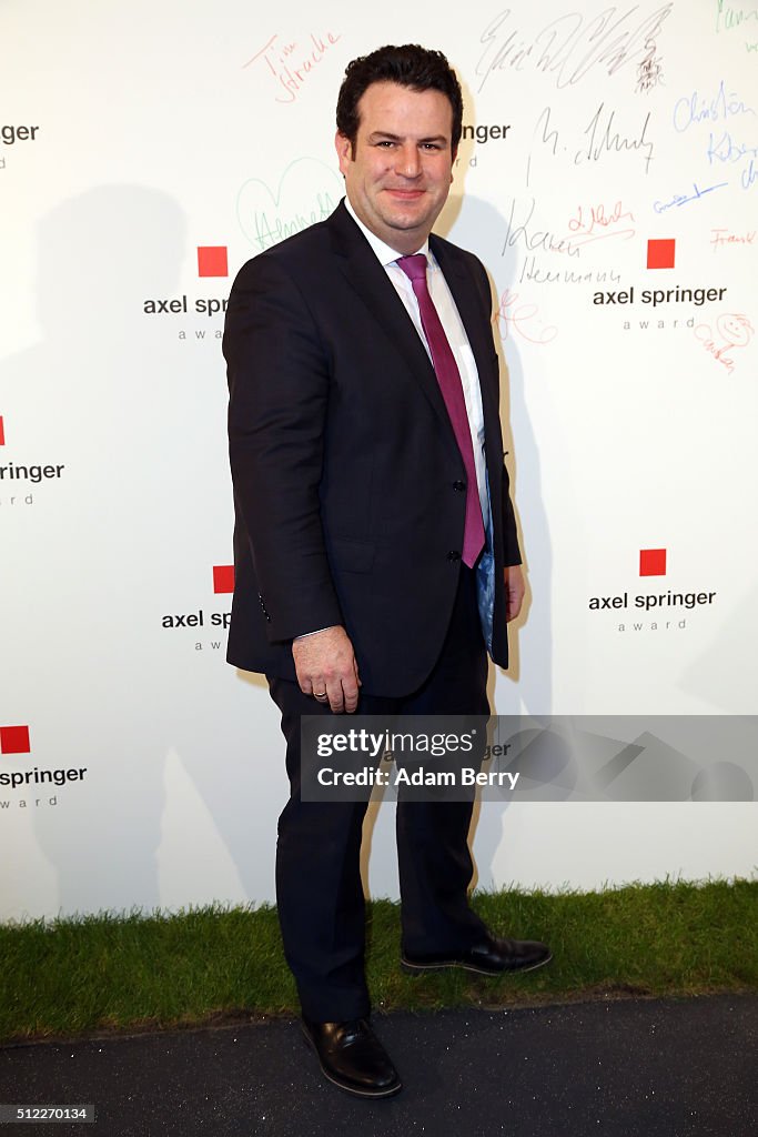 Mark Zuckerberg Awarded With Axel Springer Award In Berlin