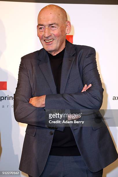 Rem Koolhaas arrives for the presentation of the first Axel Springer Award on February 25, 2016 in Berlin, Germany.